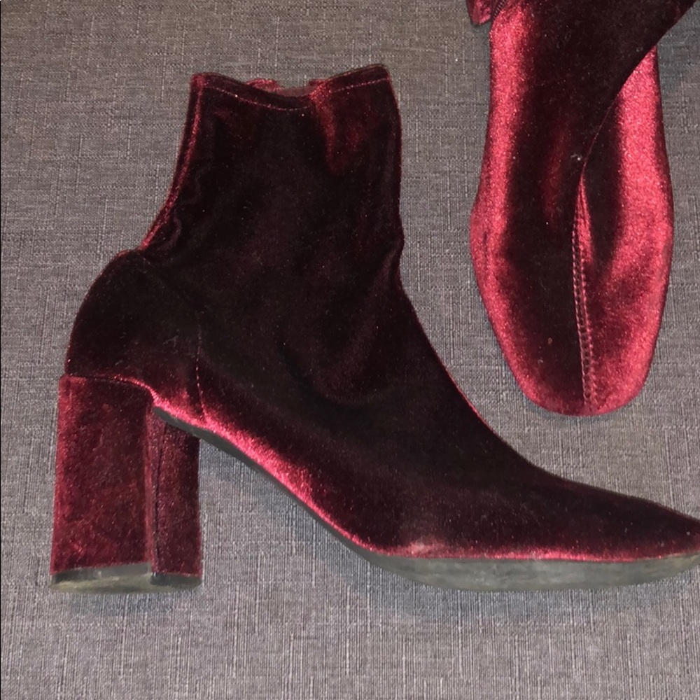 Jeffrey Campbell velvet booties